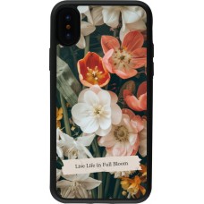 iPhone X / Xs Case Hülle - Silikon schwarz Full Bloom Spring 2026