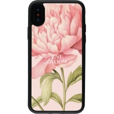 Coque iPhone X / Xs - Silicone rigide noir Just Bloom Spring 2026