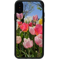 iPhone X / Xs Case Hülle - Silikon schwarz Tulips Spring 2026