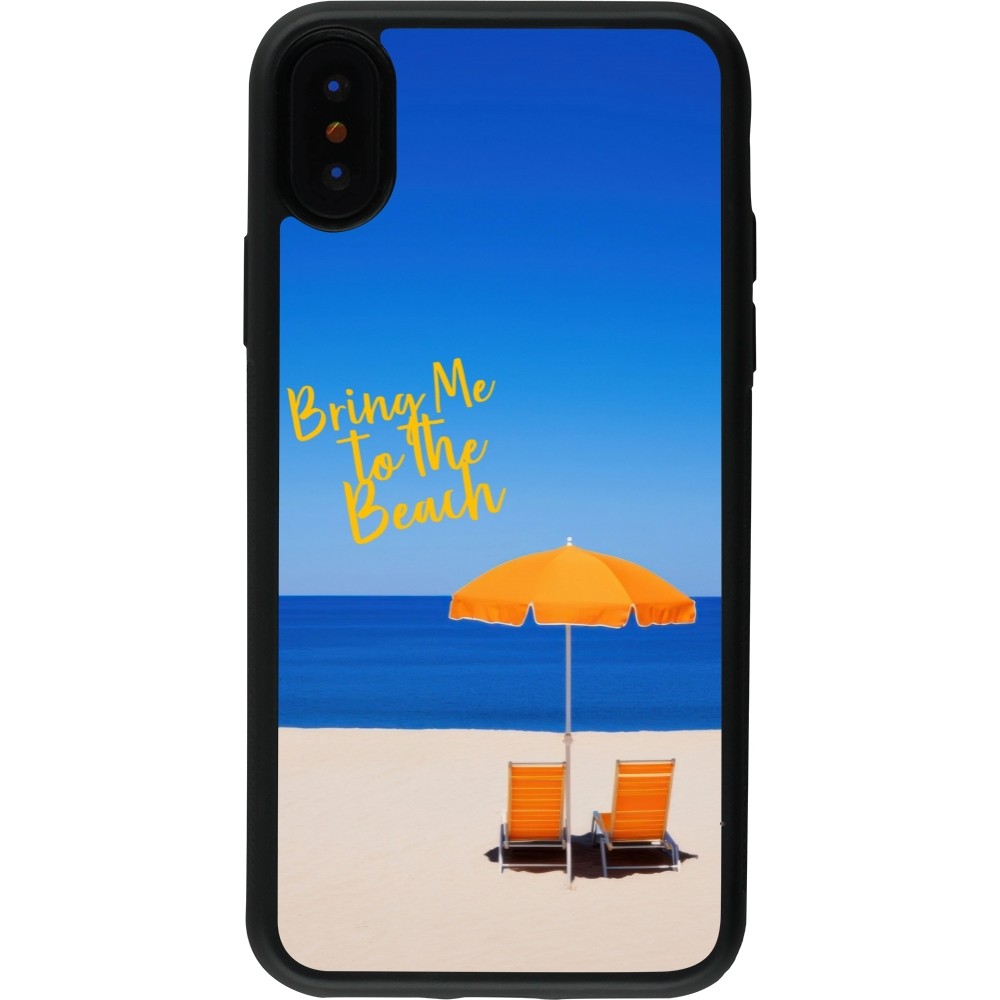 iPhone X / Xs Case Hülle - Silikon schwarz Summer 2025 Bring me to the beach