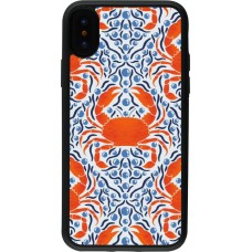 iPhone X / Xs Case Hülle - Silikon schwarz Crabs and pearls Summer 2026