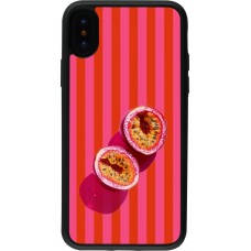 iPhone X / Xs Case Hülle - Silikon schwarz Passion fruit Summer 2026