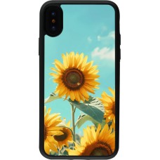 iPhone X / Xs Case Hülle - Silikon schwarz Sunflowers Summer 2026