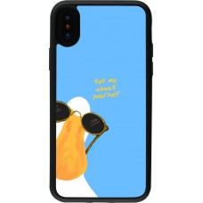 iPhone X / Xs Case Hülle - Silikon schwarz Tell me about yourself Summer 2026