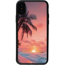 iPhone X / Xs Case Hülle - Silikon schwarz Watch more sunsets Summer 2026