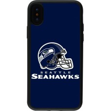Coque iPhone X / Xs - Silicone rigide noir Super Bowl 26 Seattle 3