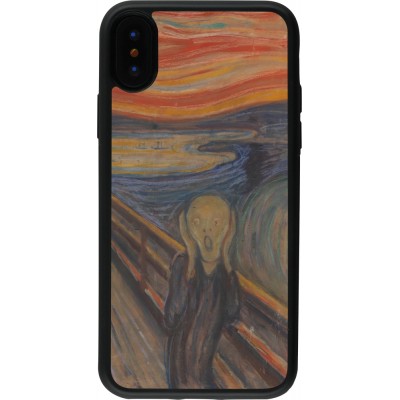 iPhone X / Xs Case Hülle - Silikon schwarz Kunstbild - Der Schrei - Edvard Munch