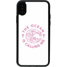 iPhone X / Xs Case Hülle - Silikon schwarz The Ocean is calling me