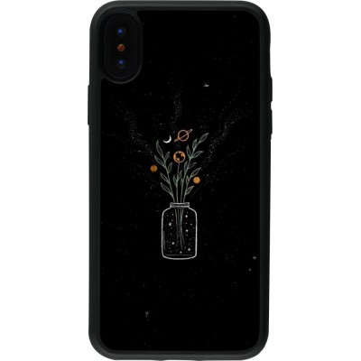 Coque iPhone X / Xs - Silicone rigide noir Vase black