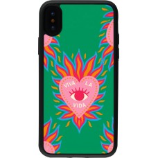 Coque iPhone X / Xs - Silicone rigide noir Viva la vida 2026