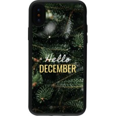 iPhone X / Xs Case Hülle - Silikon schwarz Winter 25 Winter hello december