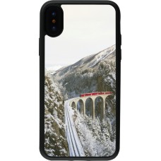 iPhone X / Xs Case Hülle - Silikon schwarz Winter 25 Winter polar express
