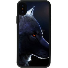 Hülle iPhone X / Xs - Silikon schwarz Wolf Shape