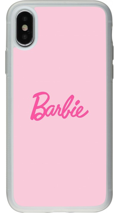 iPhone X / Xs Case Hülle - Silikon transparent Barbie Text