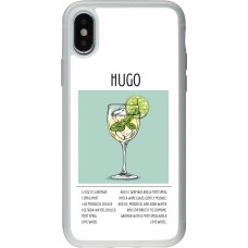 Coque iPhone X / Xs - Silicone rigide transparent Cocktail recette Hugo