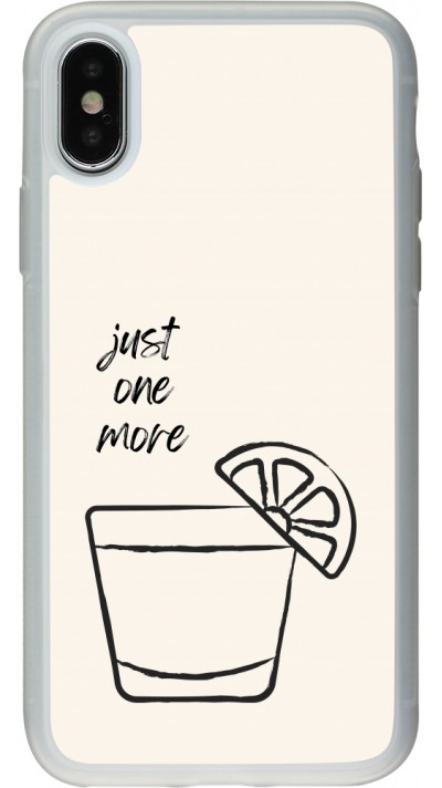 iPhone X / Xs Case Hülle - Silikon transparent Cocktail Just one more