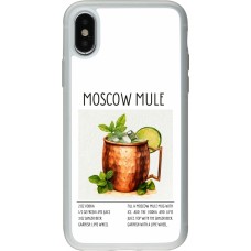 Coque iPhone X / Xs - Silicone rigide transparent Cocktail recette Moscow Mule
