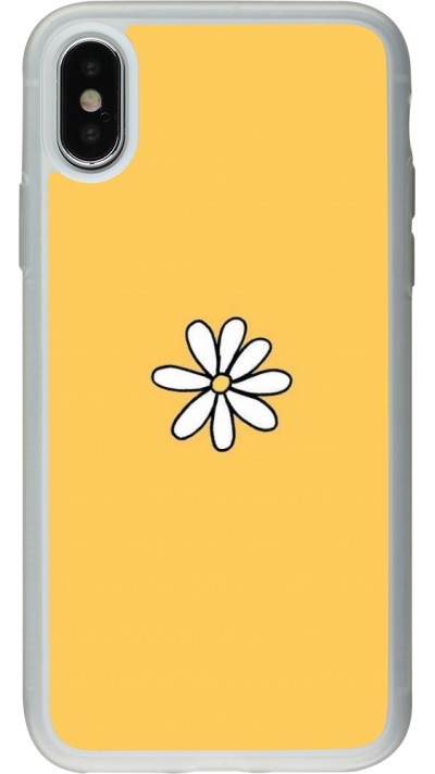 Coque iPhone X / Xs - Silicone rigide transparent Easter 2023 daisy