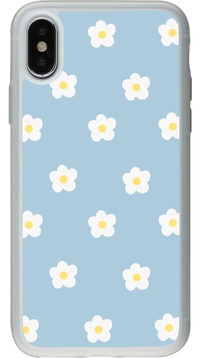 iPhone X / Xs Case Hülle - Silikon transparent Easter 2024 daisy flower