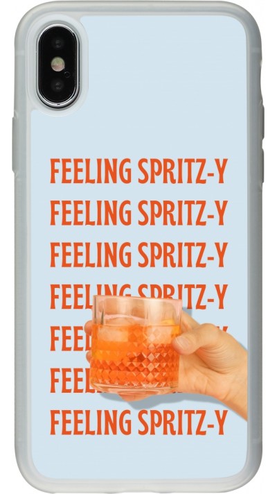 iPhone X / Xs Case Hülle - Silikon transparent Feeling Spritz-y