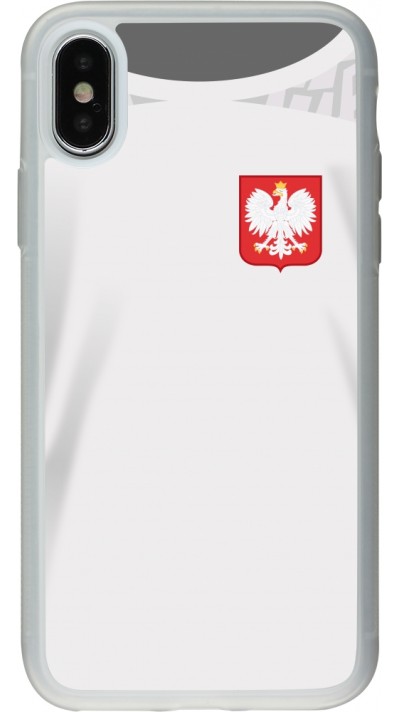 iPhone X / Xs Case Hülle - Silikon transparent Polen 2022 personalisierbares Fussballtrikot