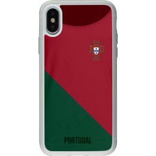 iPhone X / Xs Case Hülle - Silikon transparent Fussballtrikot Portugal2022