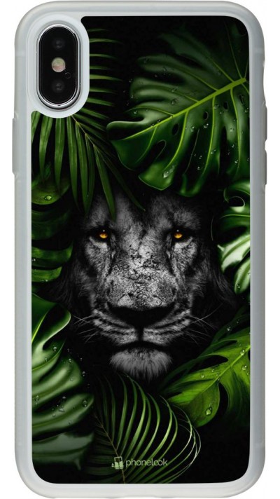 Hülle iPhone X / Xs - Silikon transparent Forest Lion