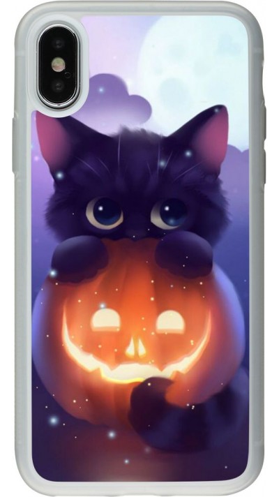 Coque iPhone X / Xs - Silicone rigide transparent Halloween 17 15