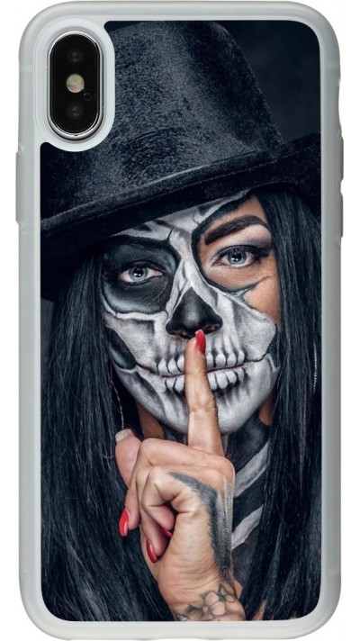 Coque iPhone X / Xs - Silicone rigide transparent Halloween 18 19