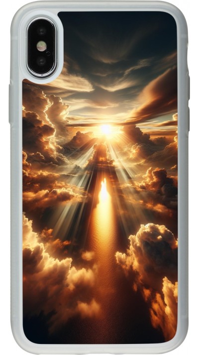 iPhone X / Xs Case Hülle - Silikon transparent Himmelsleuchten Zenit