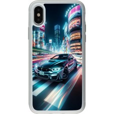 iPhone X / Xs Case Hülle - Silikon transparent BMW M4 Tokio Nacht