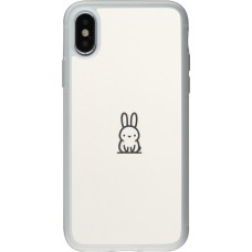 iPhone X / Xs Case Hülle - Silikon transparent Minimal Häschen Süße