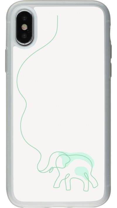 iPhone X / Xs Case Hülle - Silikon transparent Spring 23 baby elephant
