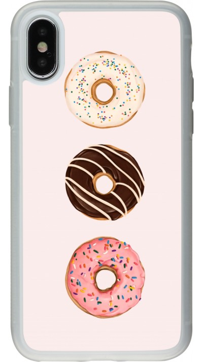 Coque iPhone X / Xs - Silicone rigide transparent Spring 23 donuts