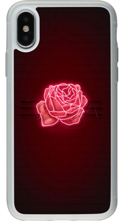 iPhone X / Xs Case Hülle - Silikon transparent Spring 23 neon rose