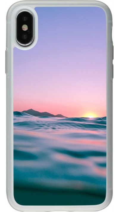 Coque iPhone X / Xs - Silicone rigide transparent Summer 2021 12