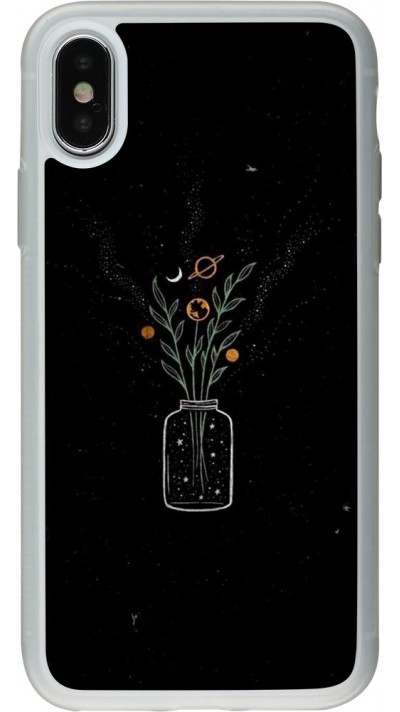 Coque iPhone X / Xs - Silicone rigide transparent Vase black