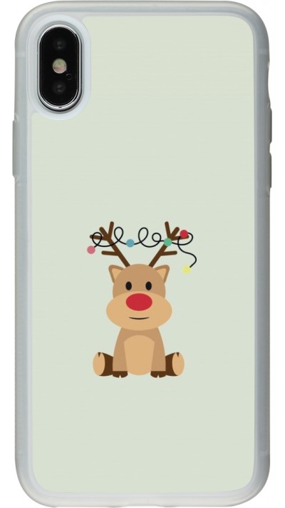 iPhone X / Xs Case Hülle - Silikon transparent Christmas 22 baby reindeer