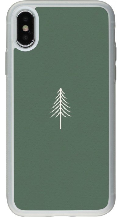 iPhone X / Xs Case Hülle - Silikon transparent Christmas 22 minimalist tree