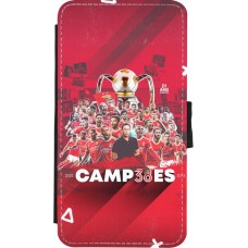 Coque iPhone X / Xs - Wallet noir Benfica Campeoes 2023