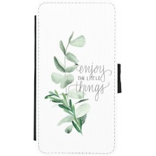 Hülle iPhone X / Xs - Wallet schwarz Enjoy the little things