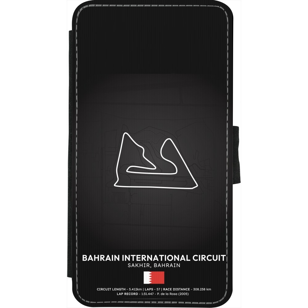 iPhone X / Xs Case Hülle - Wallet schwarz F1 Track 2025 Bahrain