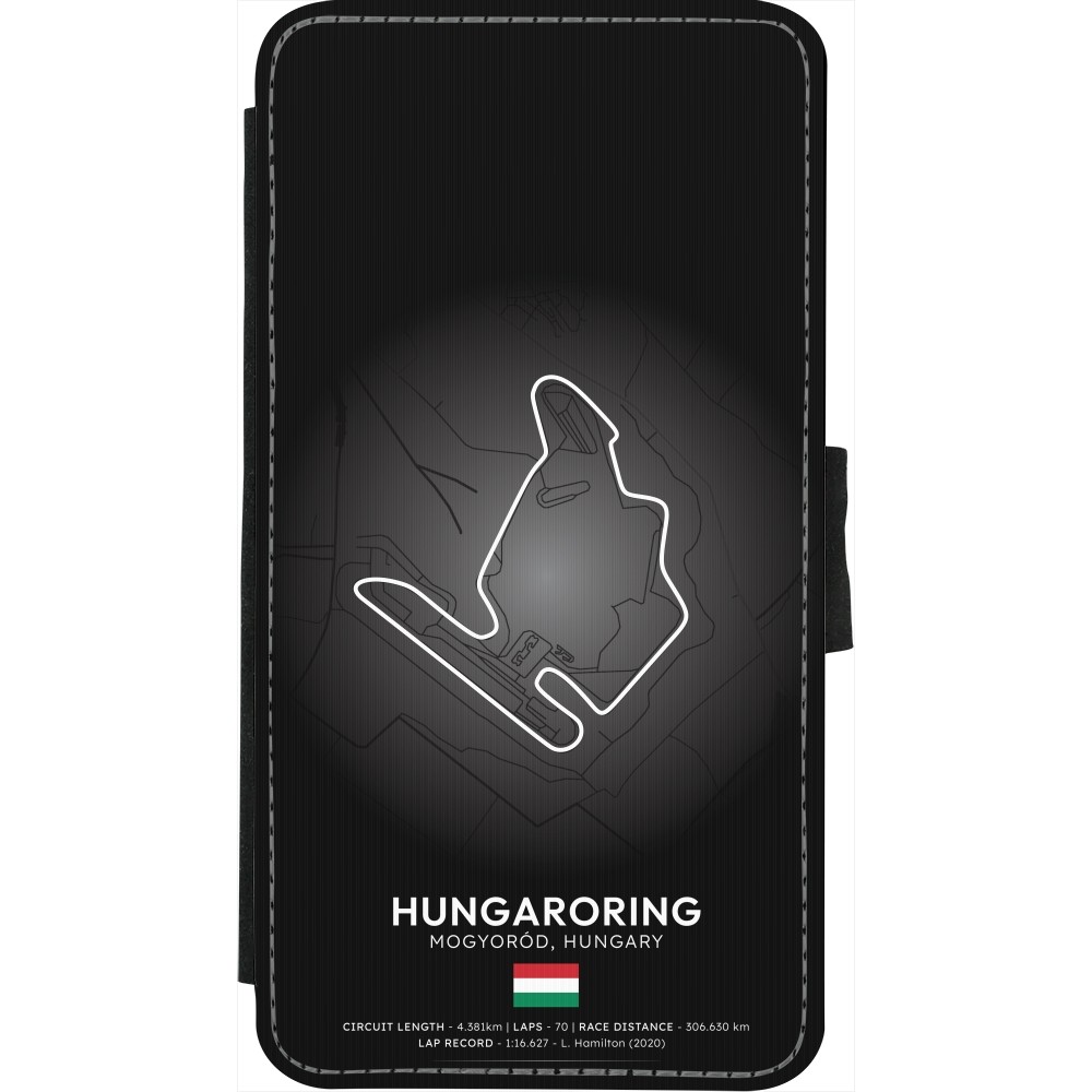 iPhone X / Xs Case Hülle - Wallet schwarz F1 Track 2025 Hungary
