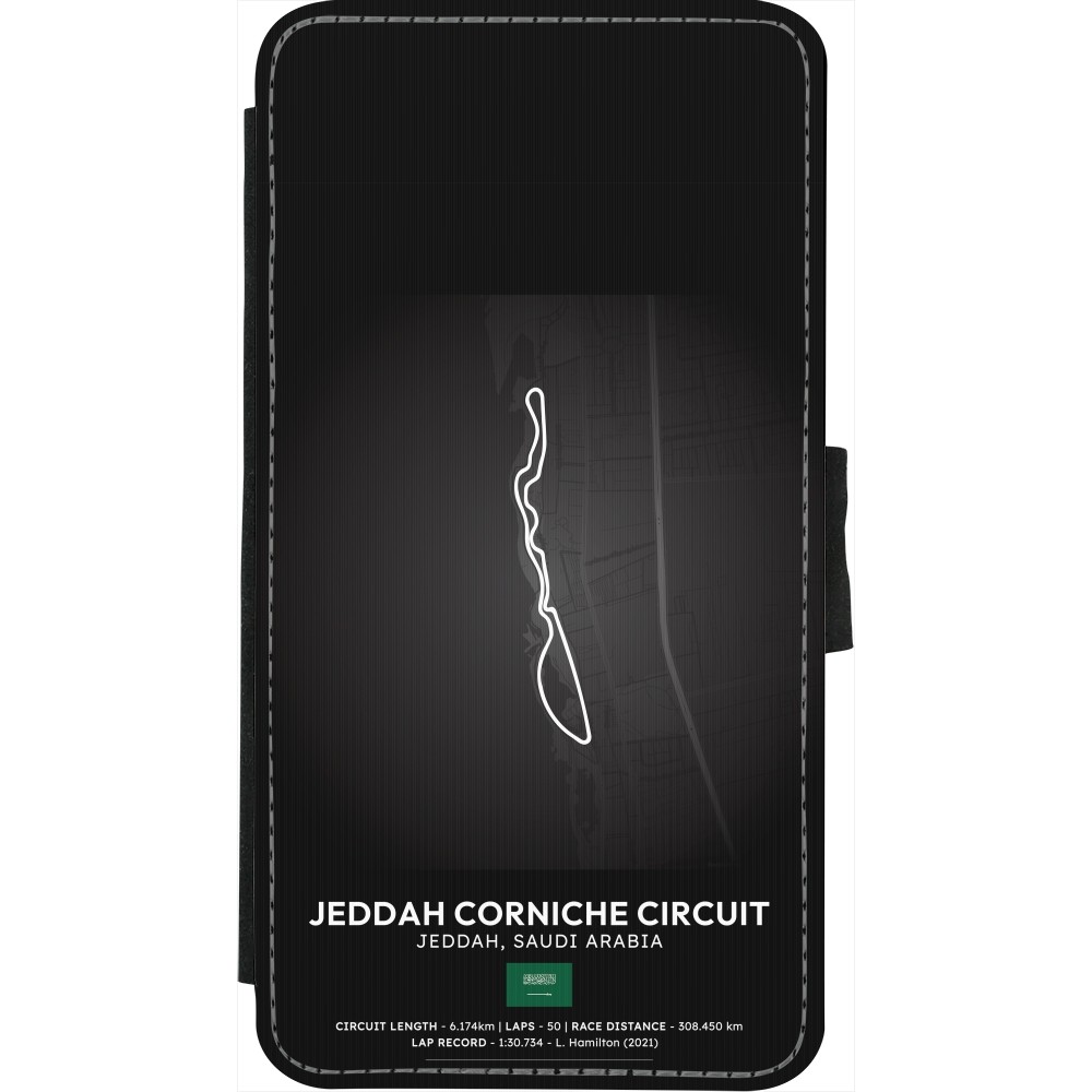 iPhone X / Xs Case Hülle - Wallet schwarz F1 Track 2025 Saudi Arabia