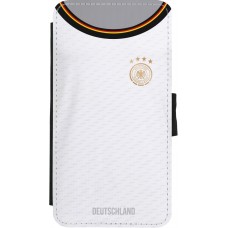 Coque iPhone X / Xs - Wallet noir Maillot de football Allemagne 2022 personnalisable