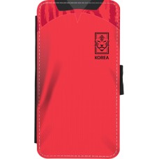 iPhone X / Xs Case Hülle - Wallet schwarz Südkorea 2022 personalisierbares Fussballtrikot