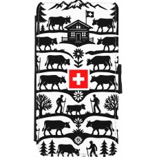 Coque iPhone X / Xs - Wallet noir Poya Suisse 3