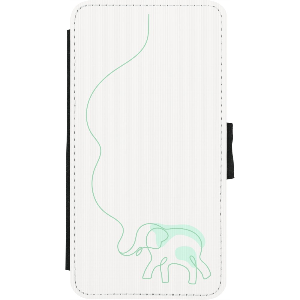 iPhone X / Xs Case Hülle - Wallet schwarz Spring 23 baby elephant
