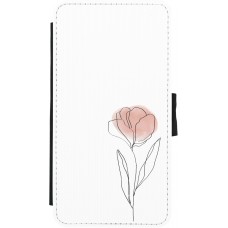 iPhone X / Xs Case Hülle - Wallet schwarz Spring 23 minimalist flower
