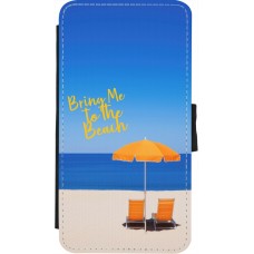Coque iPhone X / Xs - Wallet noir Summer 2025 Bring me to the beach